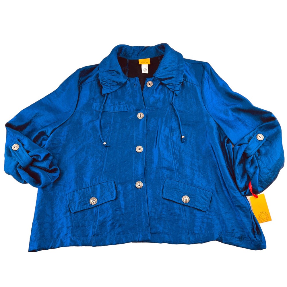Ruby Rd. Women's size 18 Jacket Blazer Blue NWT Lighthwieght